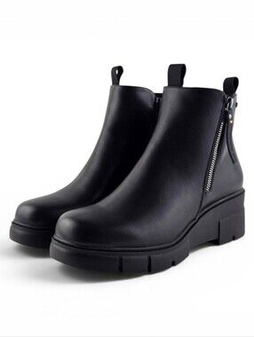NWT Romika Women's Wilma 03 Waterproof Double Zip Black Ankle Boots 41